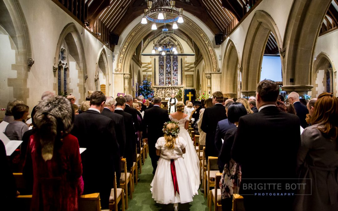 Winter Wedding in Christ Church Chorleywood