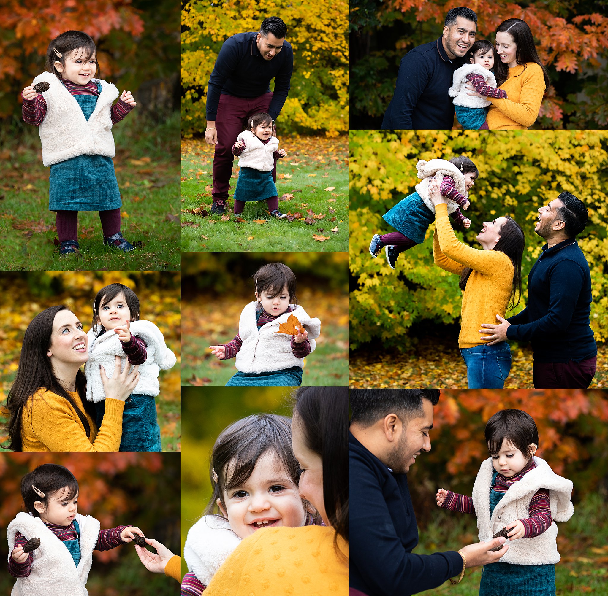 family autumn collage